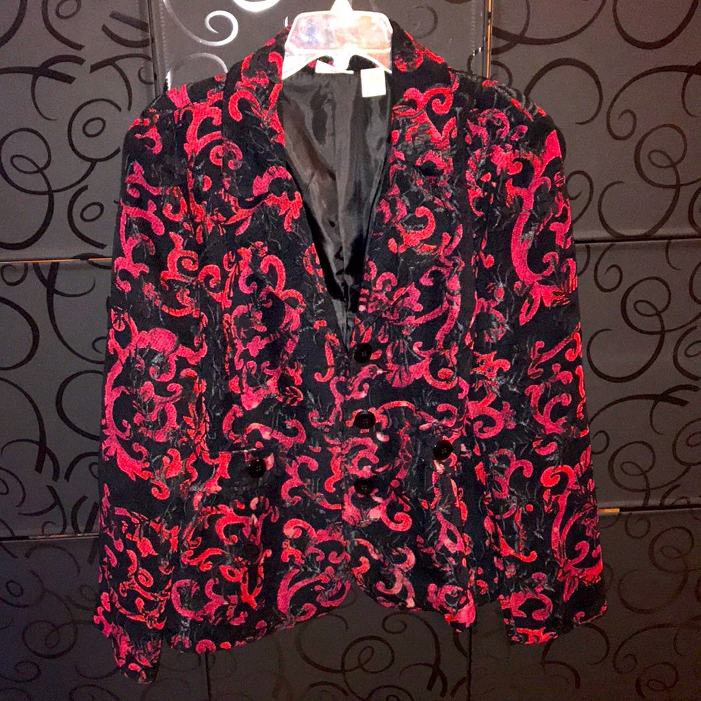 Black and red fancy blazer